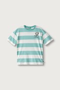 United Colors of Benetton T-shirt dziecięcy z bawełną turkusowy 3YQUC10SZ