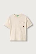United Colors of Benetton T-shirt dziecięcy bawełniany beżowy 3I1XC10ST