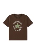 Converse T-shirt dziecięcy bawełniany brązowy 9CD483
