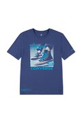Converse T-shirt dziecięcy z bawełną niebieski 8CH931