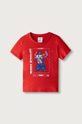 Puma T-shirt dziecięcy bawełniany PUMA X TRANSFORMERS Graphic Tee czerwony 637627