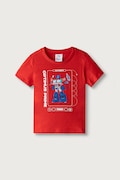 Puma T-shirt dziecięcy bawełniany PUMA X TRANSFORMERS Graphic Tee czerwony 637627