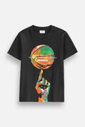 Coccodrillo t-shirt παιδικό βαμβακερό μαύρο SUPER FUN BOY JUNIOR