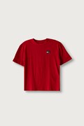 Tommy Hilfiger T-shirt basic dziecięcy bawełniany czerwony KS0KS00756
