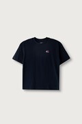 Tommy Hilfiger T-shirt basic dziecięcy bawełniany granatowy KS0KS00756