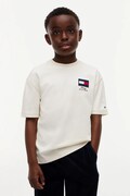 Tommy Hilfiger T-shirt dziecięcy bawełniany z elastanem beżowy KB0KB10652