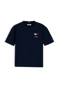 Tommy Hilfiger T-shirt dziecięcy bawełniany z elastanem granatowy KB0KB10652