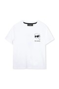 Karl Lagerfeld tricou pentru copii din bumbac alb Z31359