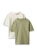 Calvin Klein Jeans T-shirt dziecięcy bawełniany 2-pack beżowy LVCKTJI18B