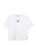HUGO T-shirt dziecięcy bawełniany biały G01244