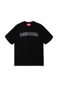 Diesel T-shirt dziecięcy bawełniany TJEANS OVER T-SHIRT czarny J02992