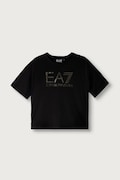 EA7 Emporio Armani T-shirt dziecięcy bawełniany czarny 7G000233 AF12503