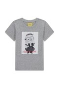 Guess T-shirt dziecięcy bawełniany GJ X MINIONS szary N6YI27 K6651