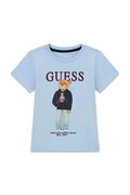 Guess T-shirt dziecięcy bawełniany niebieski N6YI05 K3792
