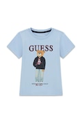 Guess T-shirt dziecięcy bawełniany niebieski N6YI05 K3792