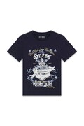 Guess T-shirt dziecięcy bawełniany granatowy L6YI25 K3764