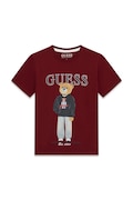 Guess T-shirt dziecięcy bawełniany bordowy L6YI19 K3750