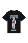 Guess T-shirt dziecięcy bawełniany czarny L6YI19 K3750
