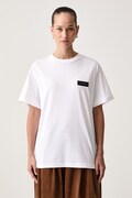 Iceberg T-shirt damski bawełniany biały FR05 6325