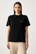 Iceberg T-shirt damski bawełniany czarny FR05 6325