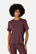 Kari Traa T-shirt damski z bawełną bordowy 624028