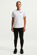 Nike Sportswear T-shirt basic damski z bawełną Club Essentials biały DX7902.100