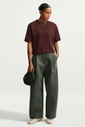 Nike Sportswear T-shirt oversize damski bawełniany bordowy IO7462.658