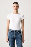Guess Jeans T-shirt damski bawełniany z elastanem biały W6BP04 K5468