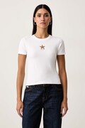 Guess Jeans tricou pentru femei din bumbac cu elastan alb W6BI05 K5301