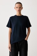 Eleh T-shirt basic damski z modalem granatowy EFW260244