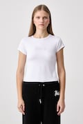 Juicy Couture tričko dámske s viskózou OLD GOTHIC JUICY BABY biele JCWCT226326
