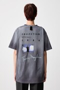 MUGLER T-shirt bawełniany damski szary 26F3TS01286032