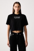 Karl Lagerfeld Jeans T-shirt damski bawełniany x Pietro Terzini czarny B4W17075