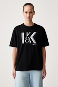 Karl Lagerfeld Jeans tricou de damă din bumbac negru B4W17003