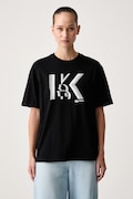Karl Lagerfeld Jeans tricou de damă din bumbac negru B4W17003