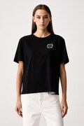 Karl Lagerfeld Jeans t-shirt γυναικείο βαμβακερό μαύρο B4W17002