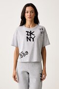 DKNY T-shirt damski bawełniany szary DP6T1846