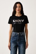 DKNY T-shirt damski z bawełną czarny DJ6T1846