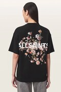 AllSaints T-shirt oversize damski bawełniany VALEN ETTA TEE czarny W053JF