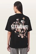 AllSaints T-shirt oversize damski bawełniany VALEN ETTA TEE czarny W053JF