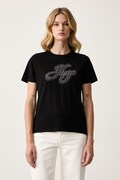 HUGO T-shirt damski bawełniany Damacia_10 czarny 50570932