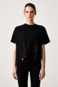 HUGO T-shirt damski bawełniany Duslant czarny 50570677