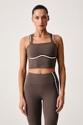 Under Armour top do jogi damski Meridian Contour brązowy 6016947