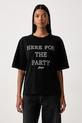 BOSS Orange T-shirt damski bawełniany C_Eregular_8 czarny 50571460