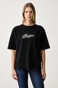 BOSS Orange T-shirt damski bawełniany C_Eregular_8 czarny 50571460