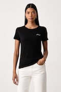BOSS Orange T-shirt damski bawełniany C_Elove_6 czarny 50571415
