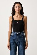 Tommy Hilfiger топ дамски от памук с еластан 3 броя черен UW0UW06658