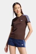 adidas Originals T-shirt damski bawełniany z elastanem brązowy KU8194