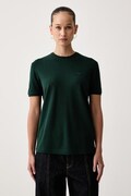 Lacoste T-shirt damski z lyocellem zielony TF8366