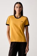 adidas Originals t-shirt γυναικείο βαμβακερό με ελαστάν κίτρινο KS4775